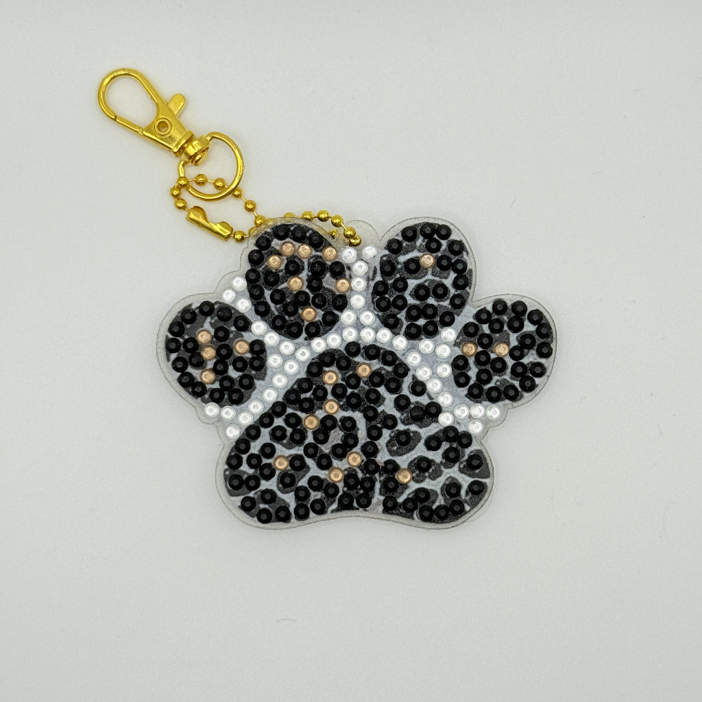 Diamond Art Pawprint Keyring