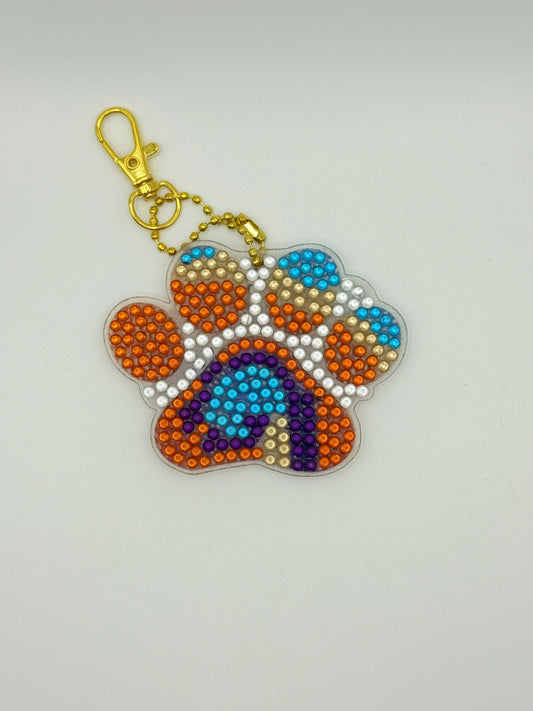 Diamond Art Pawprint Keyring
