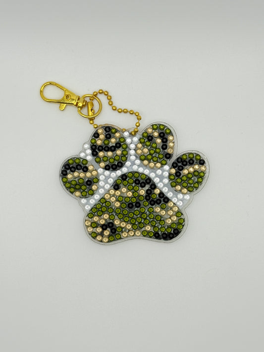 Diamond Art Pawprint Keyring