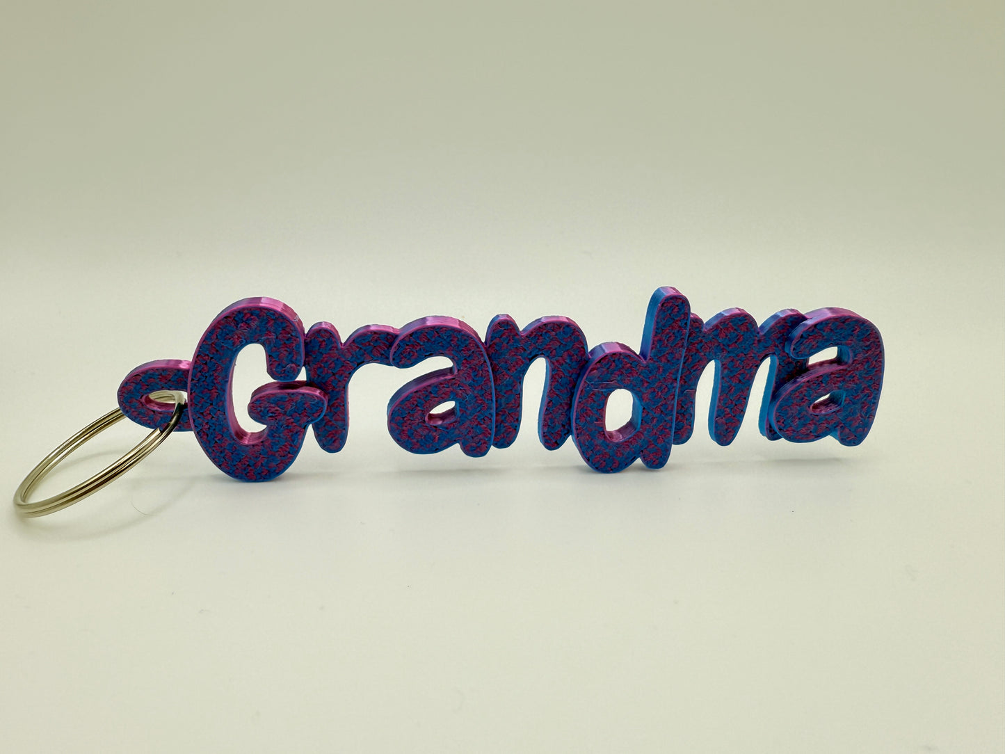 3D Printed Keyring Names For Grandparents And Parents