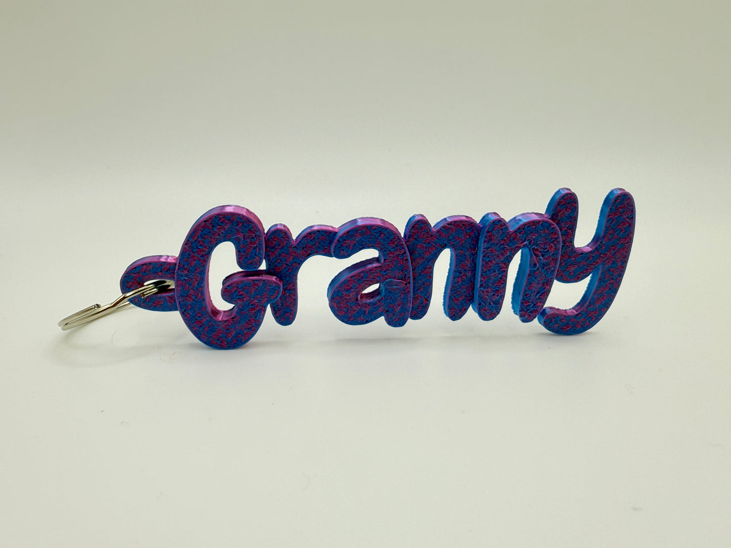 3D Printed Keyring Names For Grandparents And Parents
