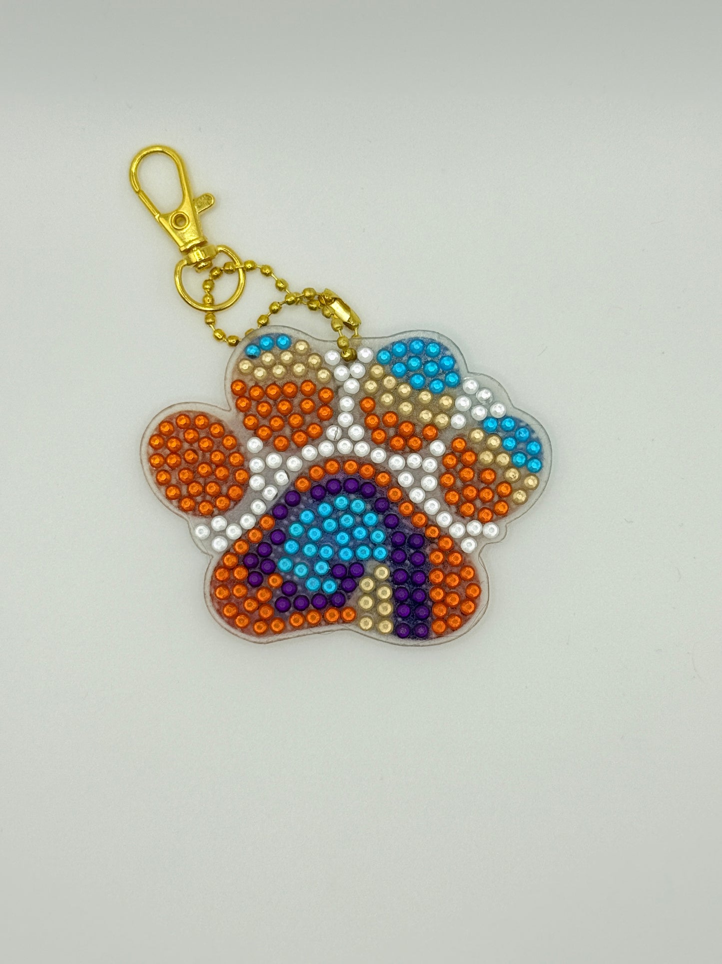 Diamond Art Pawprint Keyring